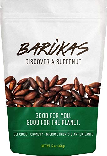 Barùkas: The Healthiest Nuts in the World - Roasted in a 12 ounce (340 gram) Resealable Bag for Freshness. Delicious / Wild Grown / Sustainable / High Fiber.