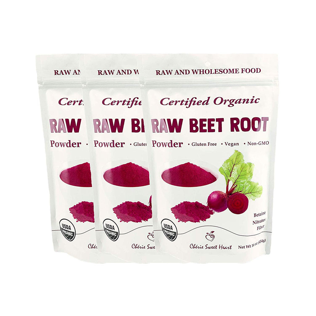 Organic Beet Root Powder (1 lb) by Chérie Sweet Heart, Raw & Non-GMO